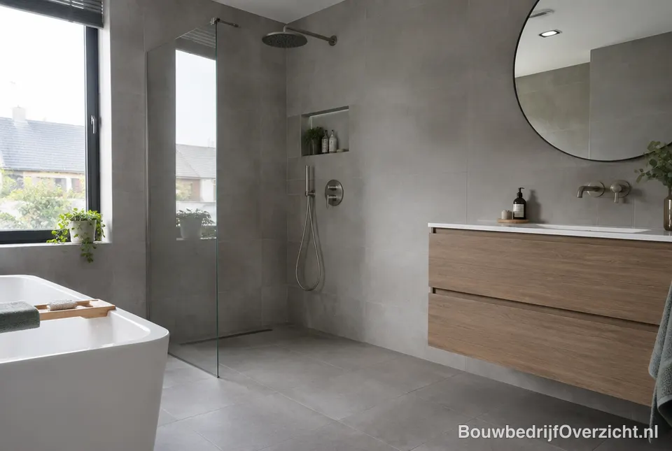 Nieuwe badkamer met inloopdouche