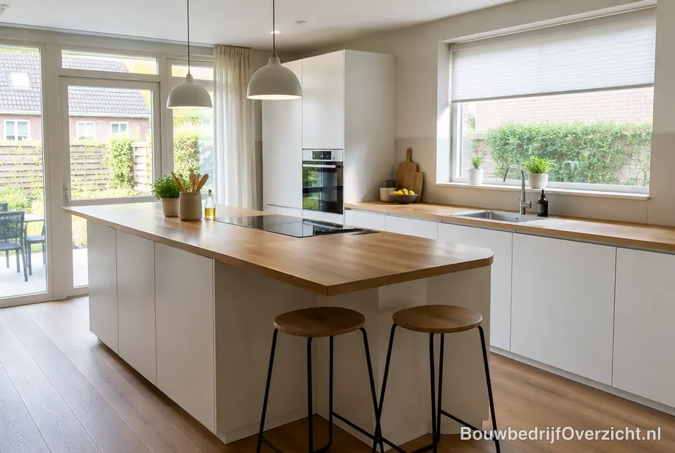 Nieuwe keuken met kookeiland