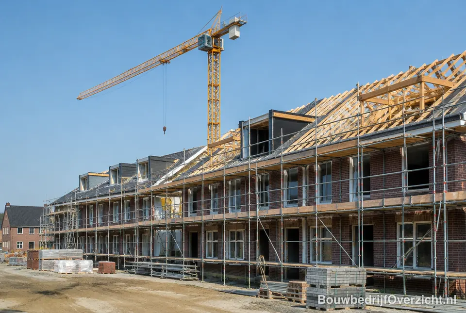 Nieuwbouwwoning in aanbouw